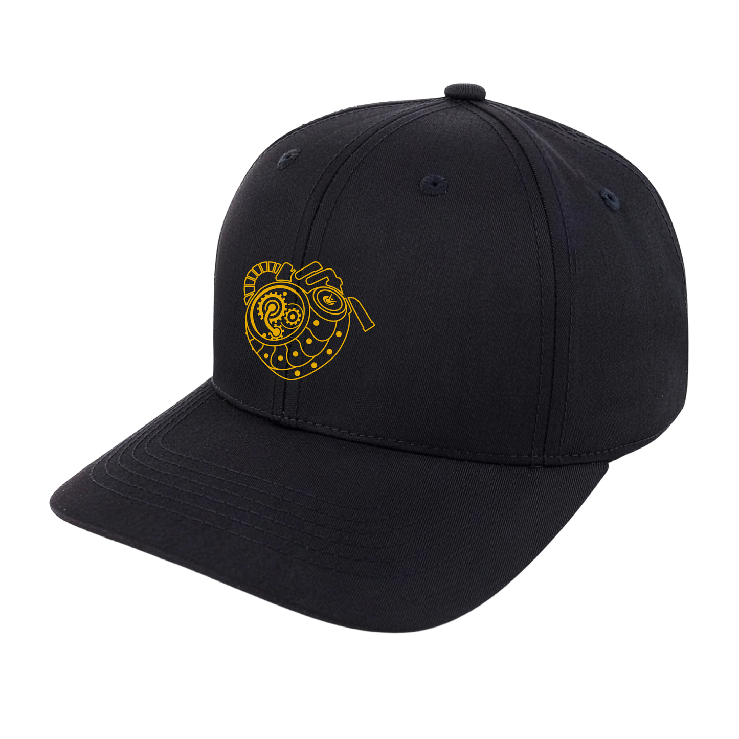 Lies of P - Embroidered "P Organ" Cotton Twill Cap (Gold on Black)