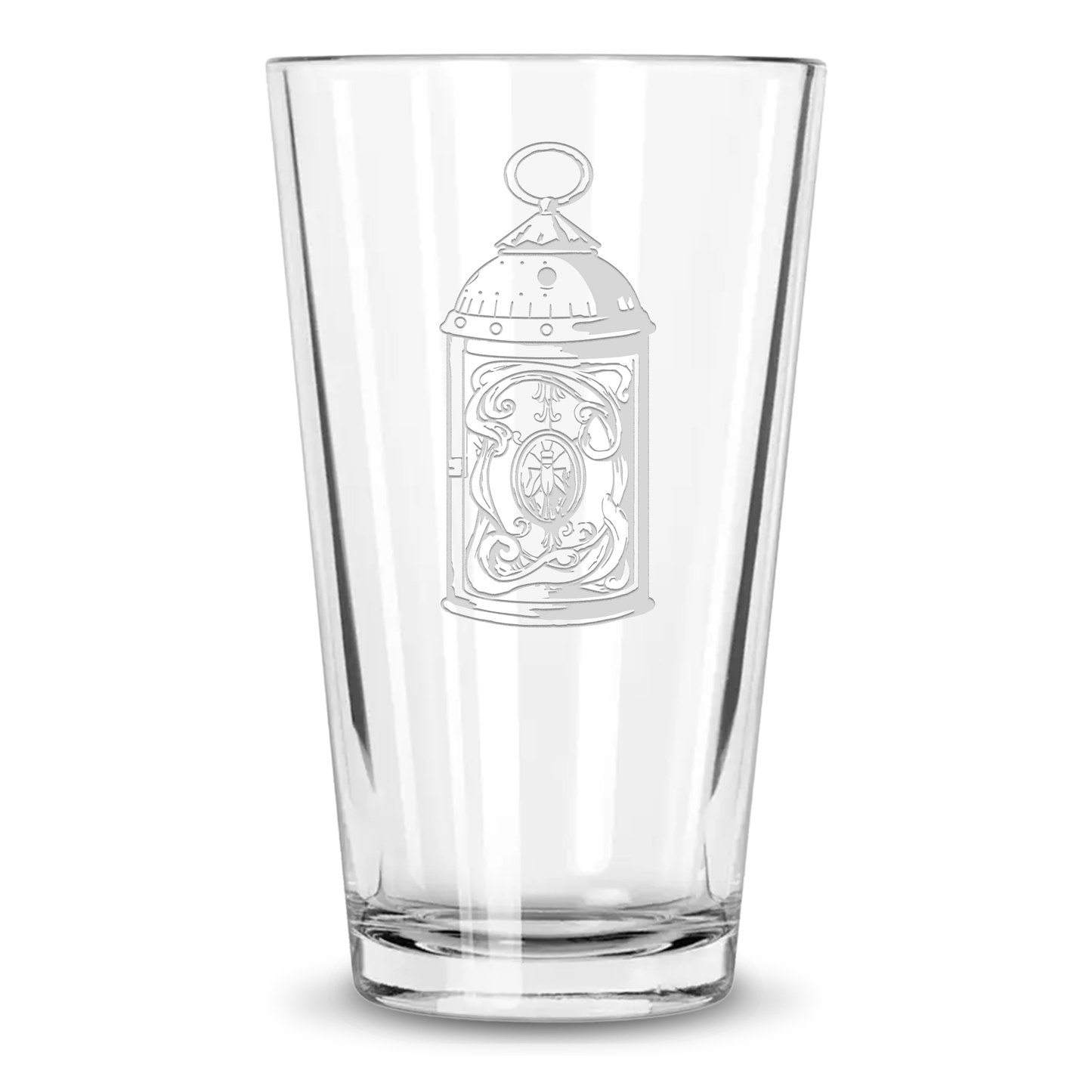 Etched Lies of P Pint Glasses - Lies of P Logo and Monad's Lamp - Paired in Gift Box