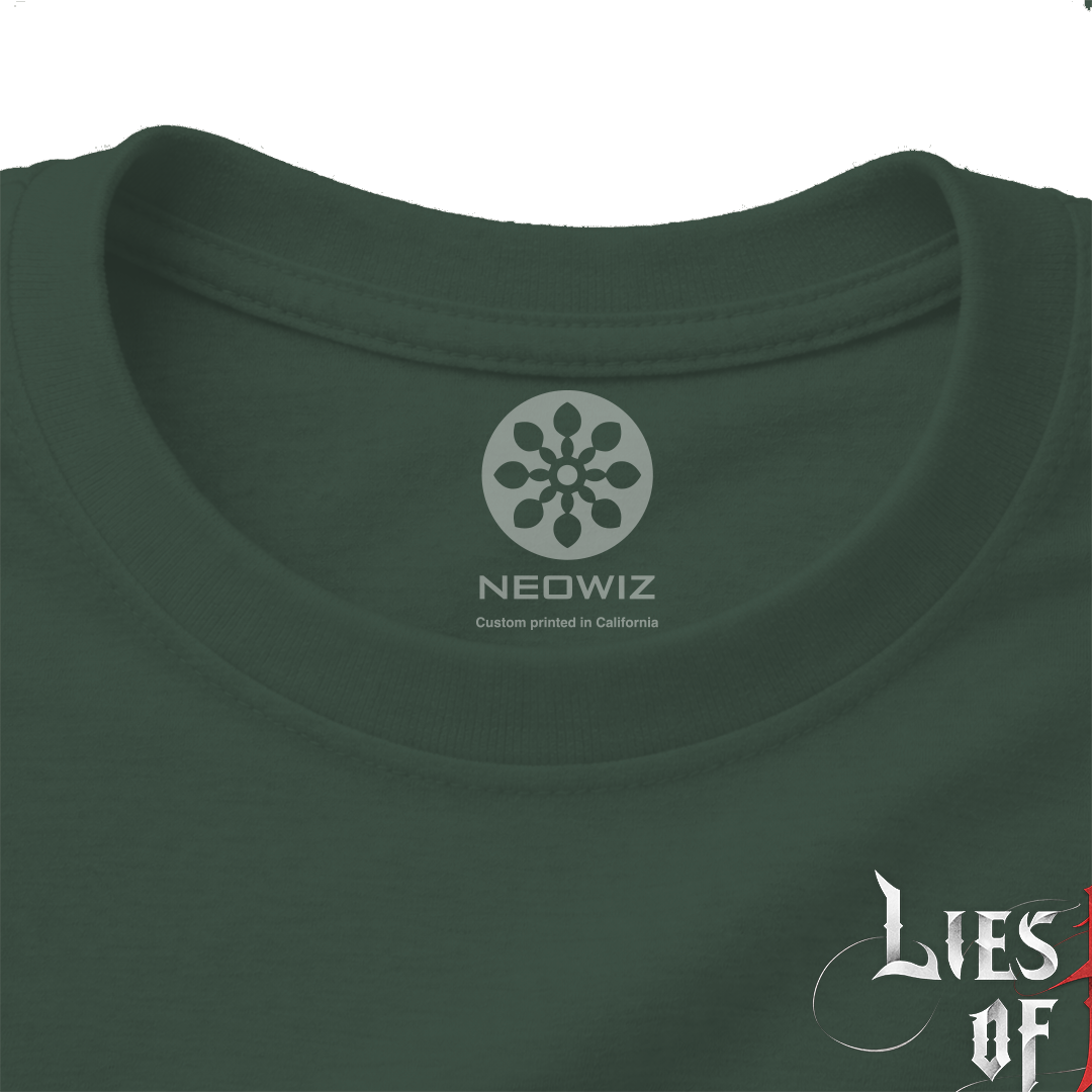 Lies of P - Flamberge Front Chest Logo/Full Back Print T Shirt (Forest Green Body)
