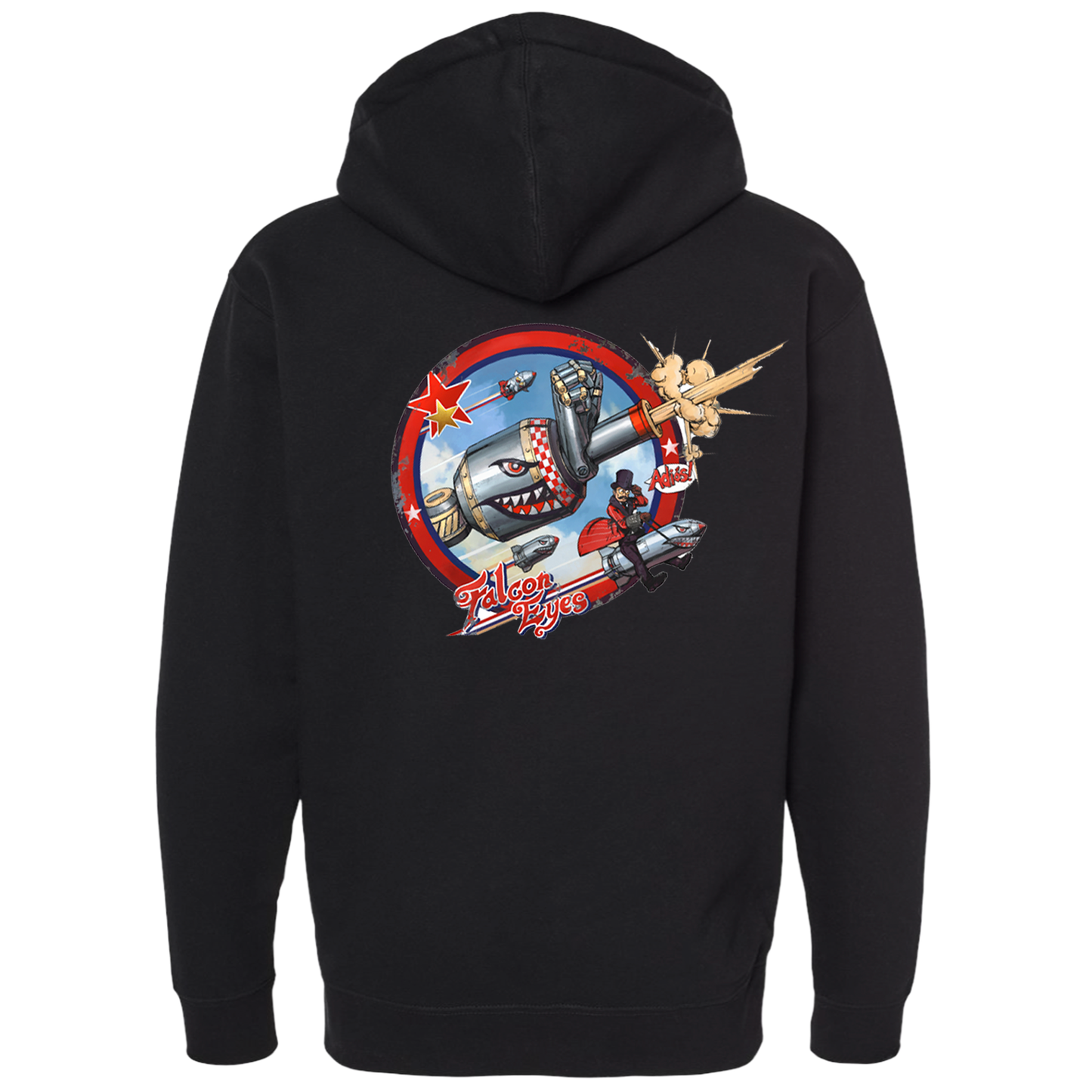 Lies of P - Falcon Eyes Front Chest Logo/Full Back Print Full Zip Hoodie (Black Body)