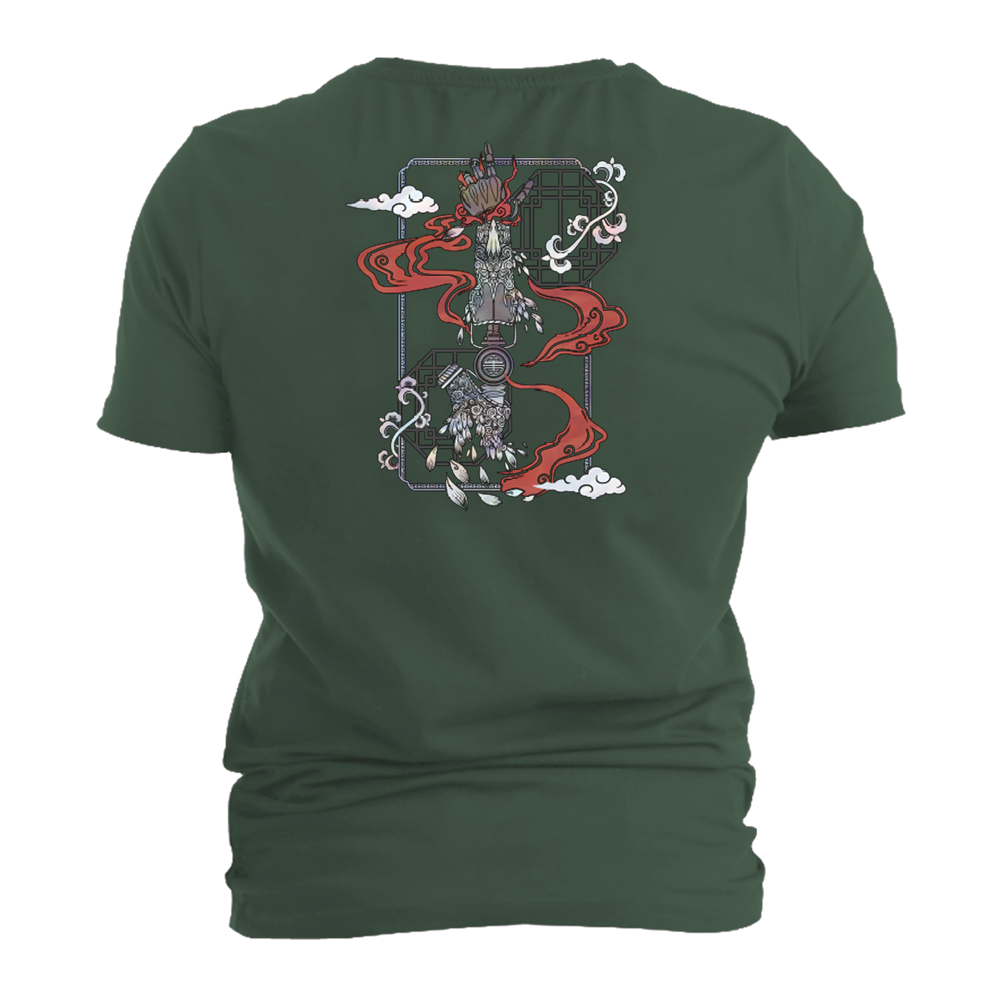Lies of P - Flamberge Front Chest Logo/Full Back Print T Shirt (Forest Green Body)