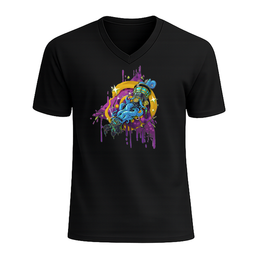 Lies of P - Pandemonium V-Neck T Shirt (Black Body)