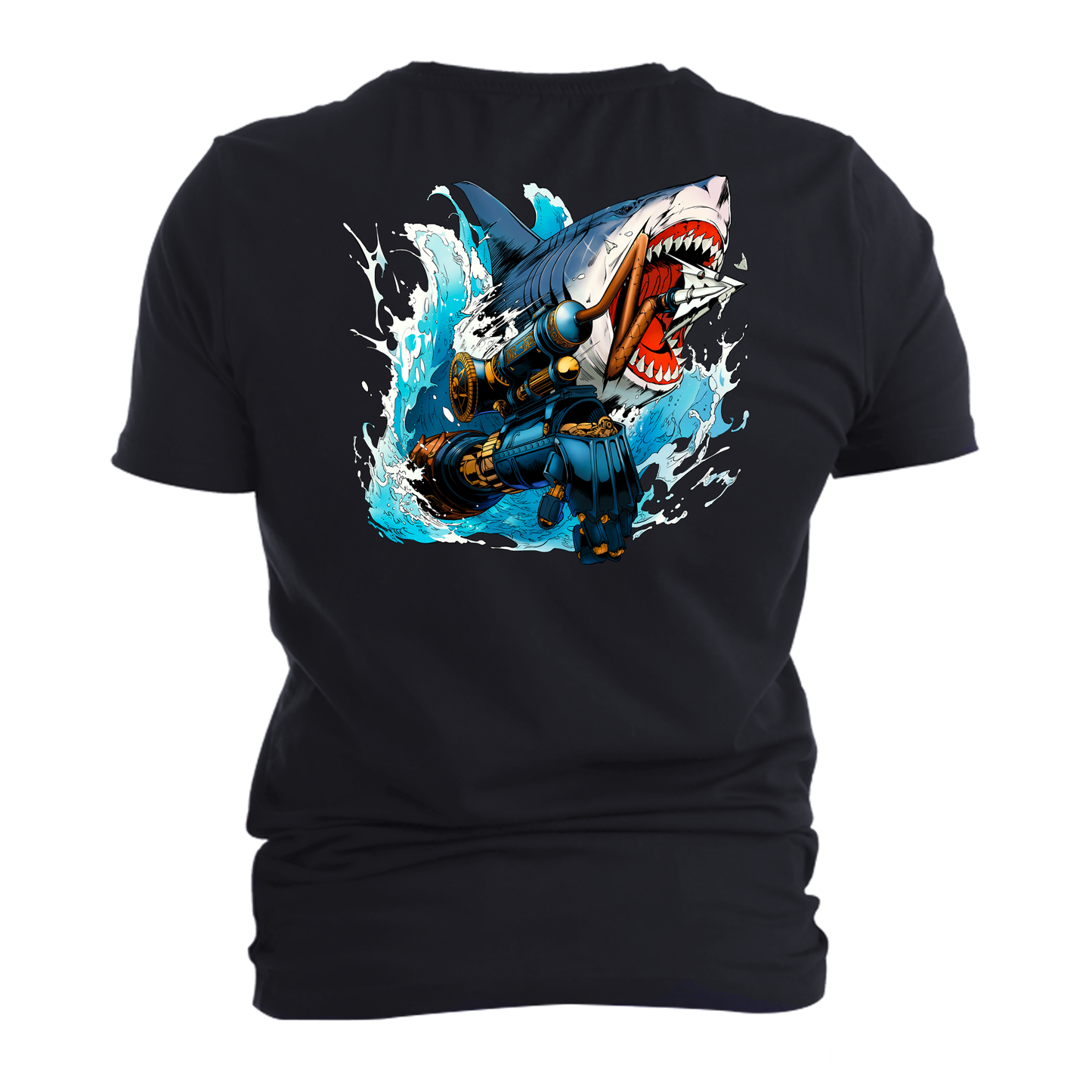 Lies of P - Puppet String T-Shirt - LoP Chest Logo, Graphic on Back (Black, Royal Blue, Orange)