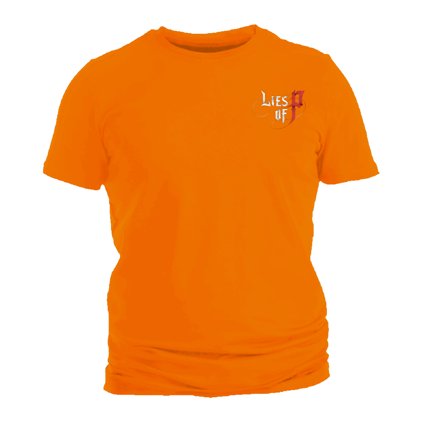 Lies of P - Puppet String T-Shirt - LoP Chest Logo, Graphic on Back (Black, Royal Blue, Orange)