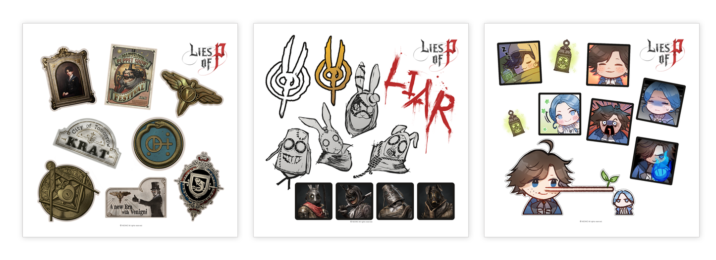 Lies of P Stickers - Complete Collection Bundle